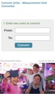 How convertunits.com looks like on a mobile device such as an iPhone.