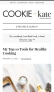 How cookieandkate.com looks like on a mobile device such as an iPhone.