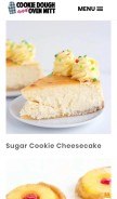 How cookiedoughandovenmitt.com looks like on a mobile device such as an iPhone.
