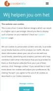 How cookieinfo.net looks like on a mobile device such as an iPhone.