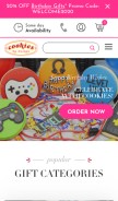 How cookiesbydesign.com looks like on a mobile device such as an iPhone.