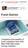 How cookinglight.com looks like on a mobile device such as an iPhone.