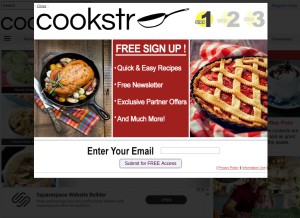 How cookstr.com looks like on a tablet such as an iPad.