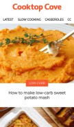 How cooktopcove.com looks like on a mobile device such as an iPhone.