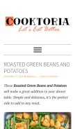 How cooktoria.com looks like on a mobile device such as an iPhone.