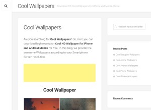 How cool.hdimagesandwallpaper.com looks like on a tablet such as an iPad.