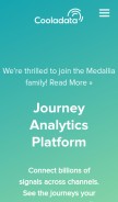 How cooladata.com looks like on a mobile device such as an iPhone.
