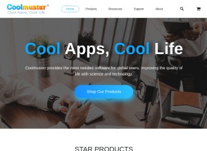 How coolmuster.com looks like on a tablet such as an iPad.