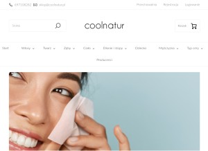 How coolnatur.pl looks like on a tablet such as an iPad.