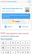 How coolsymbol.com looks like on a mobile device such as an iPhone.