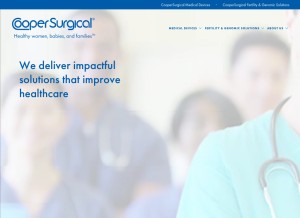 How coopersurgical.com looks like on a tablet such as an iPad.