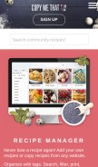 How copymethat.com looks like on a mobile device such as an iPhone.