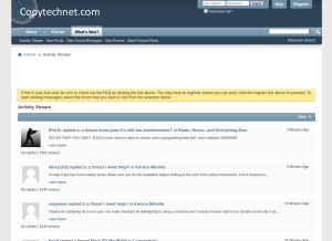 How copytechnet.com looks like on a tablet such as an iPad.