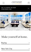 How corcoran.com looks like on a mobile device such as an iPhone.