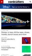 How cordcutters.com looks like on a mobile device such as an iPhone.