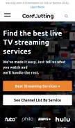 How cordcutting.com looks like on a mobile device such as an iPhone.