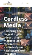How cordlessmedia.com looks like on a mobile device such as an iPhone.
