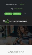 How corecommerce.com looks like on a mobile device such as an iPhone.