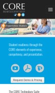 How corehighered.com looks like on a mobile device such as an iPhone.