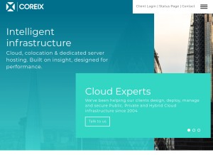 How coreix.net looks like on a tablet such as an iPad.