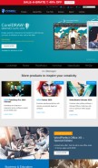 How corel.com looks like on a mobile device such as an iPhone.