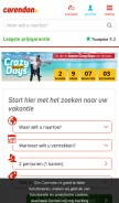How corendon.nl looks like on a mobile device such as an iPhone.