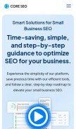 How coreseo.com.au looks like on a mobile device such as an iPhone.