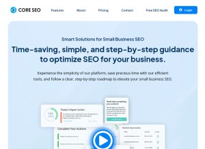 How coreseo.com.au looks like on a tablet such as an iPad.