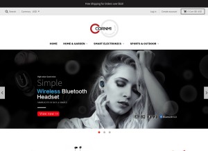 How cornmi.com looks like on a tablet such as an iPad.