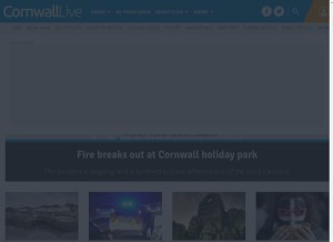 How cornwalllive.com looks like on a tablet such as an iPad.