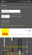 How coromant.com looks like on a mobile device such as an iPhone.