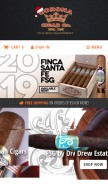 How coronacigar.com looks like on a mobile device such as an iPhone.