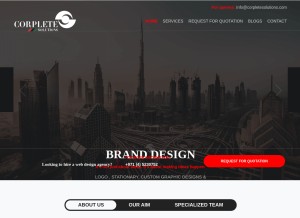 How corpletesolutions.com looks like on a tablet such as an iPad.
