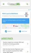 How correctng.com looks like on a mobile device such as an iPhone.