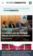 How correofarmaceutico.com looks like on a mobile device such as an iPhone.