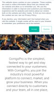 How corrigopro.com looks like on a mobile device such as an iPhone.