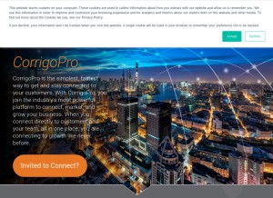 How corrigopro.com looks like on a tablet such as an iPad.