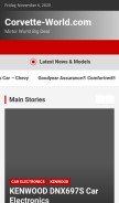 How corvette-world.com looks like on a mobile device such as an iPhone.