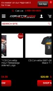 How corvettemods.com looks like on a mobile device such as an iPhone.