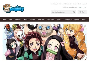 How cospicky.com looks like on a tablet such as an iPad.
