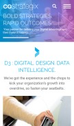 How costrategix.com looks like on a mobile device such as an iPhone.