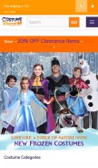 How costumekingdom.com looks like on a mobile device such as an iPhone.