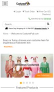 How costumepub.com looks like on a mobile device such as an iPhone.