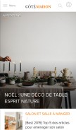 How cotemaison.fr looks like on a mobile device such as an iPhone.