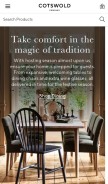 How cotswoldco.com looks like on a mobile device such as an iPhone.
