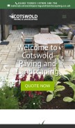 How cotswoldpavingandlandscaping.co.uk looks like on a mobile device such as an iPhone.