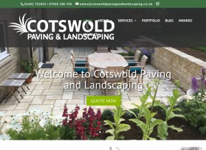 How cotswoldpavingandlandscaping.co.uk looks like on a tablet such as an iPad.
