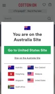 How cottonon.com looks like on a mobile device such as an iPhone.