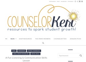 How counselorkeri.com looks like on a tablet such as an iPad.