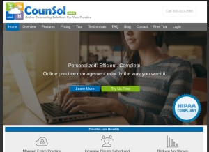 How counsol.com looks like on a tablet such as an iPad.